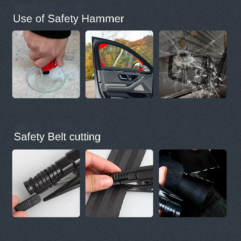 Salamty™ 3-in-1 Car Escape Tool – Safety Hammer & Seat Belt Cutter